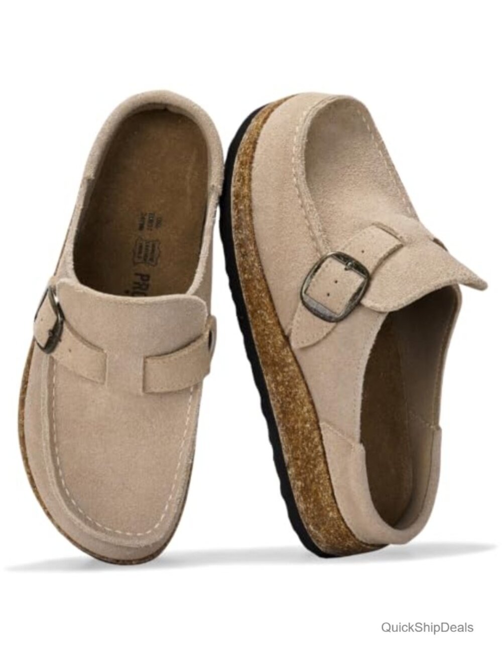 Genuine Leather Mocc Clogs for Women with Non-Slip Sole